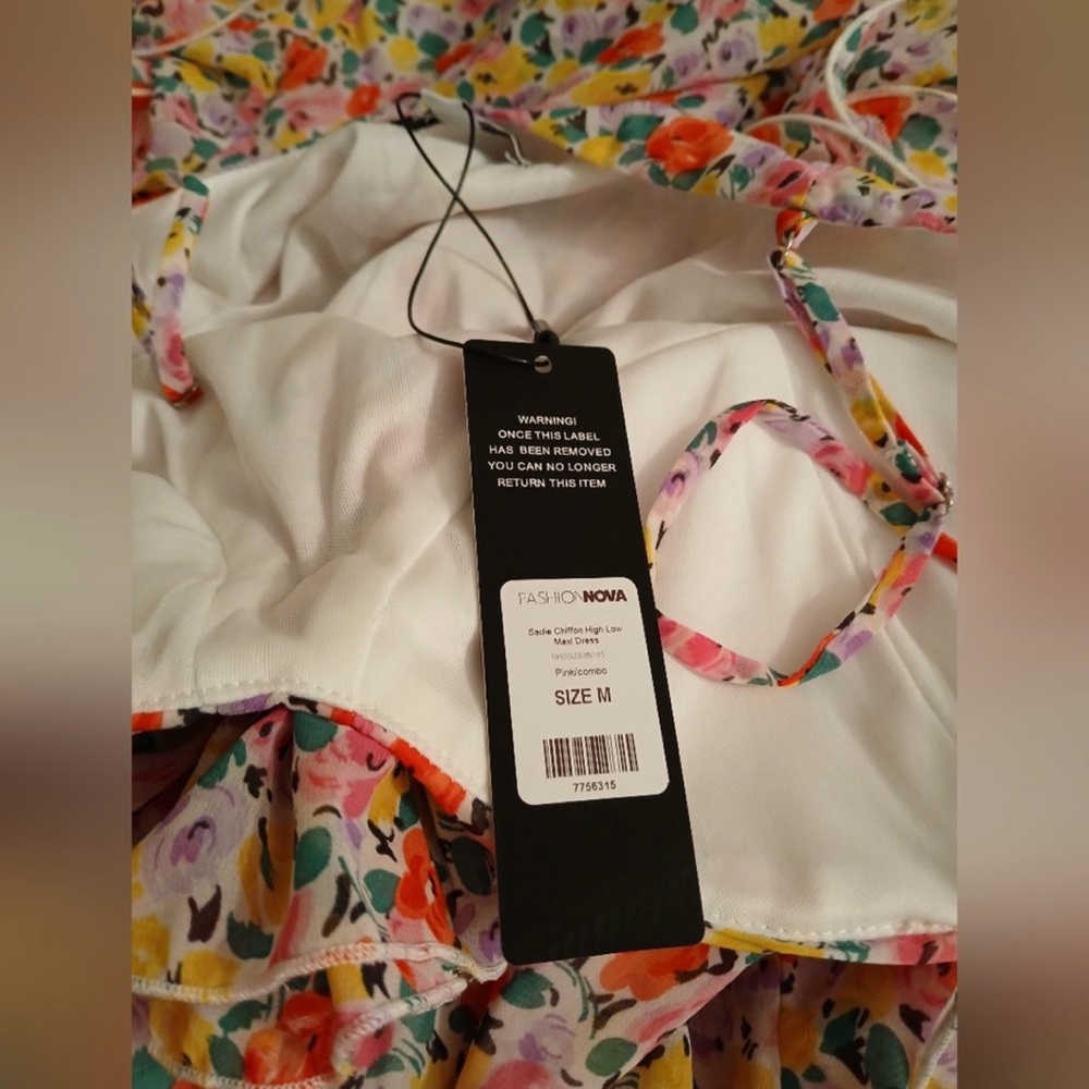 Floral Ruffle Hem Maxi Dress - Picture 4 of 4
